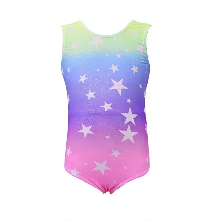 Training трико Оптовая Продажа Одежда танцев балетные костюмы дети Ombre звезда ритмический гимнастический