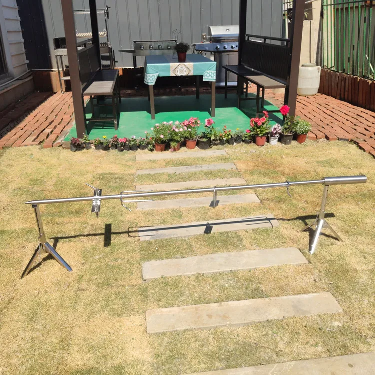 Factory wholesale custom Heavy Universal Hog Lamb Turkey Complete Grill Rotisserie Spit Charcoal Rod Motor Kit