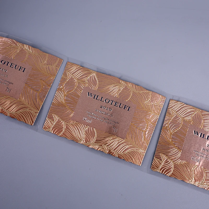 Customized Perfume Logo Stickers Personalized Embossed Aluminum Perfume Bottle Sticker Labels