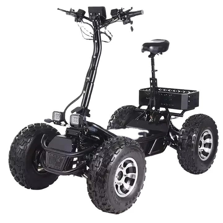 New Arrival ATV off-Road Electric Motorcycle Outdoor Scooter Mountain All-Terrain Vehicle 4 Big Wheeler Go Cart Scooter