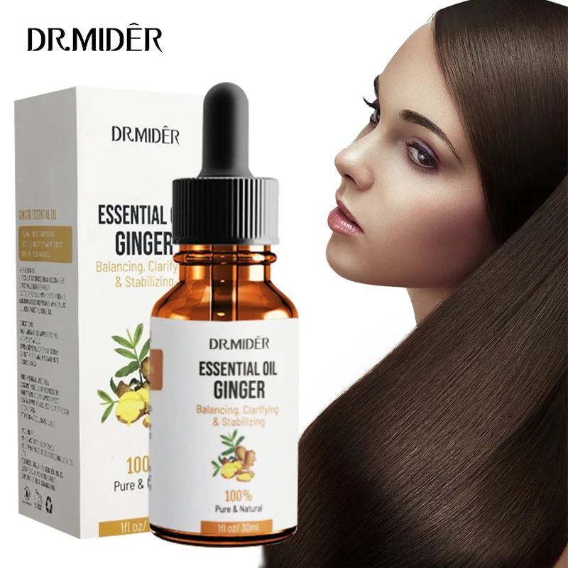 High quality essential oil manufacturer 100% organic pure private label 30ml ginger hair face body massage oils