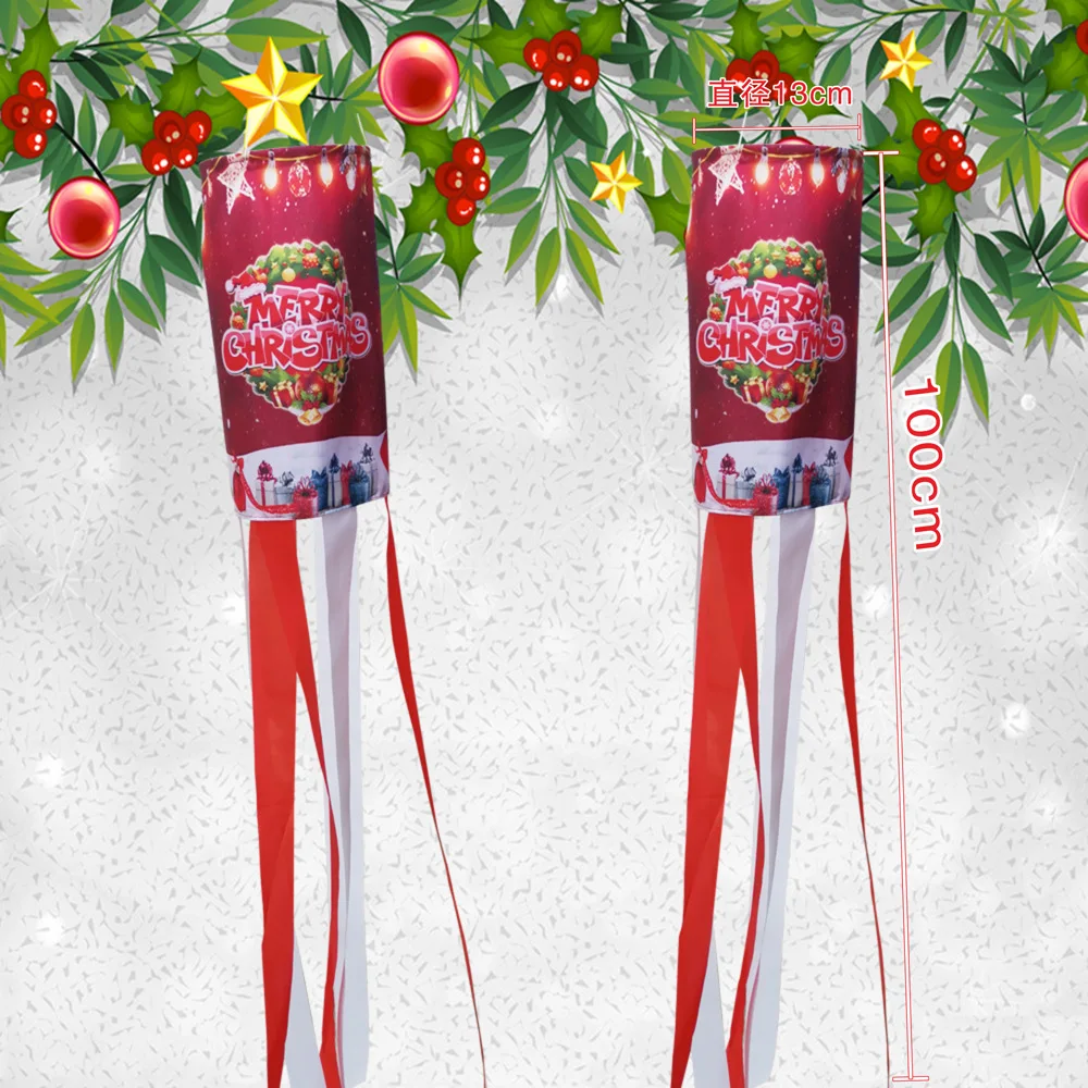 free sample polyester Christmas kites wind sock small windsocks