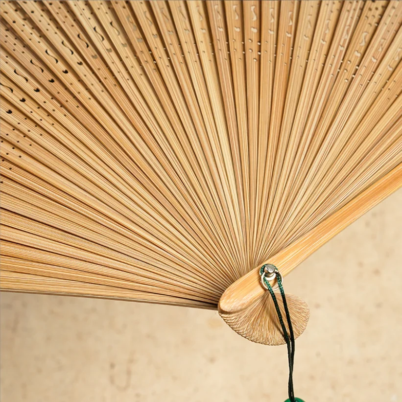 Vintage bamboo Ancient Chinese gift dance folding silk cloth fan