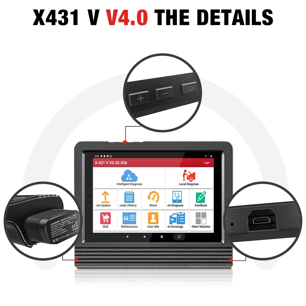  Диагностический прибор LAUNCH X431 V 8 V4.0 BT/Wi-Fi инструмент для полной диагностики автомобиля ECU Launch