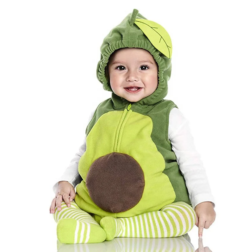Halloween Baby Boy Girls Romper Fruit Party Cosplay Costume Birthday Gift Avocado Strawberry Velvet Jumpsuit Carnival Outfits