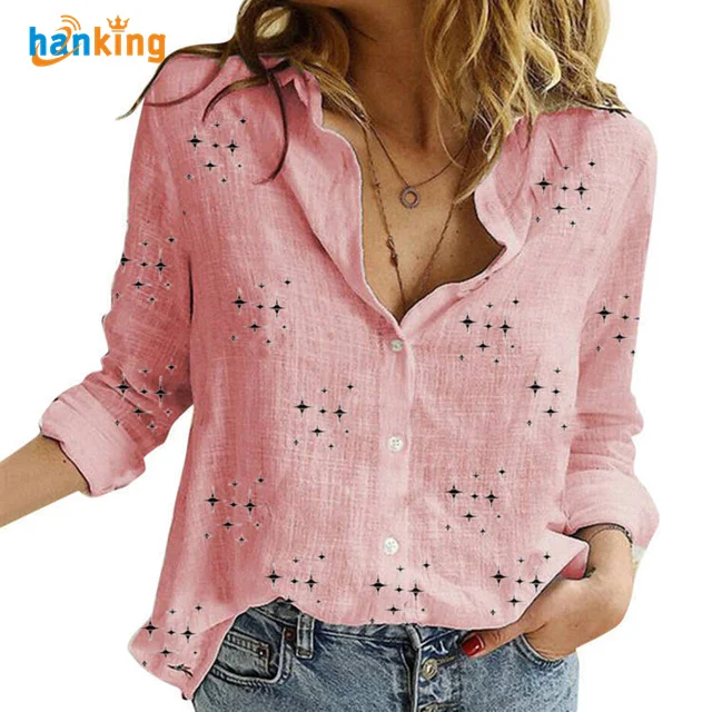 Leisure White Yellow Shirts Button Lapel Cardigan Top Lady Loose Long Sleeve Oversized Shirt Womens Blouses Casual Tunic Blouses