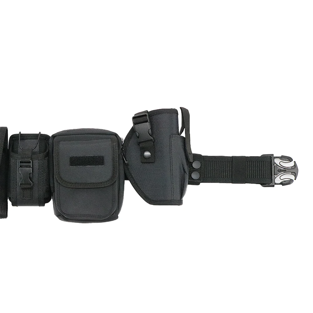 8 in 1 Tactical Security Duty Belts Multifunctional Gun Holster Flashlight Pouch Sets Utility Kit Duty Belt