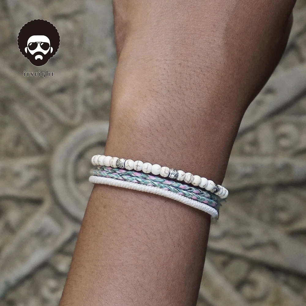 Wholesale European and American step into hand-woven bracelet chain beaded bracelet rice beads bohemian beaded bracelet jewelry