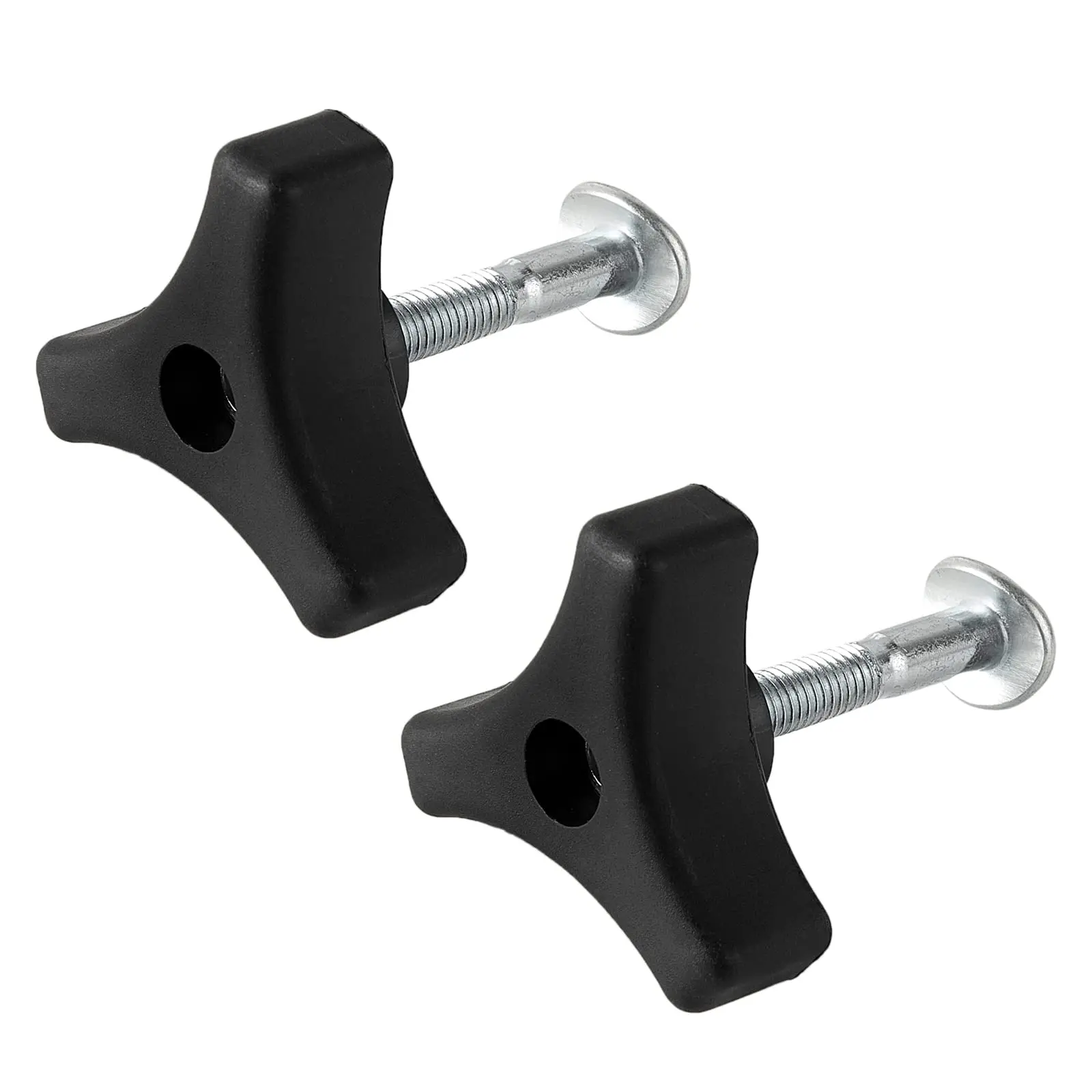 L&P Black Plastic Triangle Handle Knob Nut Screw Bolt For Lawn Mower Machine Tool