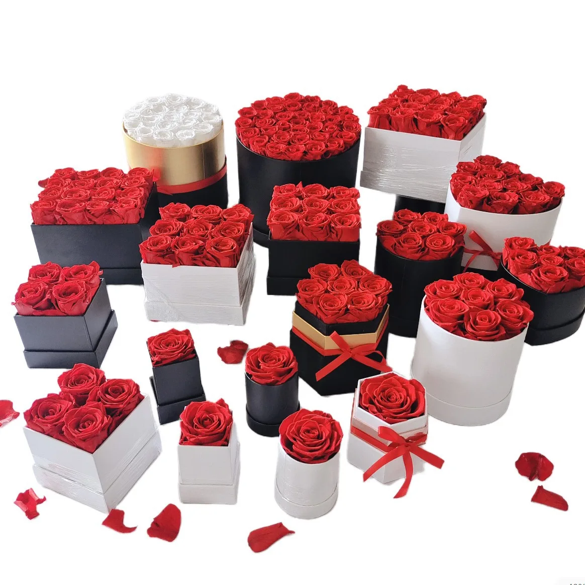 wholesale everlasting rosas preservadas eternal immortal peony flower red forever infinity forever preserved roses in box