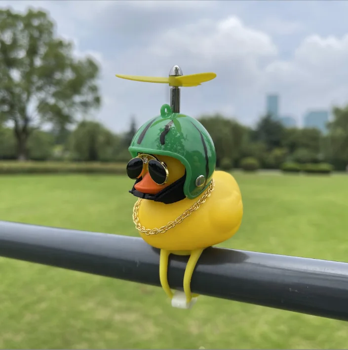 Manufacturers New Car Small Yellow Duck Creative Bamboo Dragonfly Broken Wind Duck Jewelry Car Ornament Social Duck