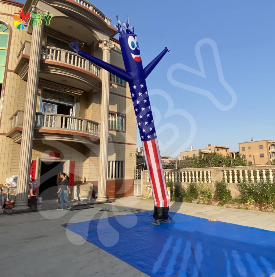 BOYAN Car wash shop advertising inflatable air dancer ,cartoon style inflatable sky dancer props