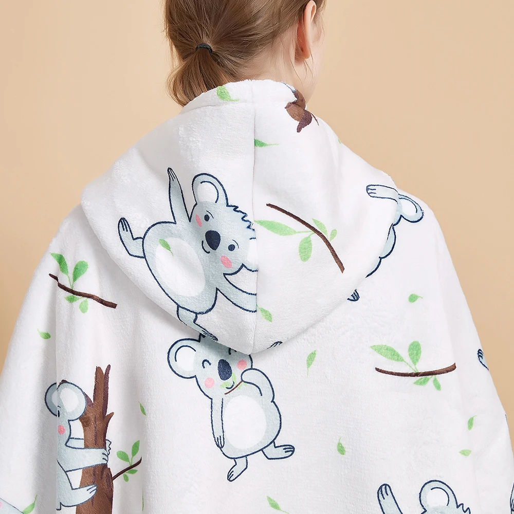 Super Wearable Sweatshirt Sherpa Oversized Fluffy Plush Breathable Comfortable Hoodie Blanket