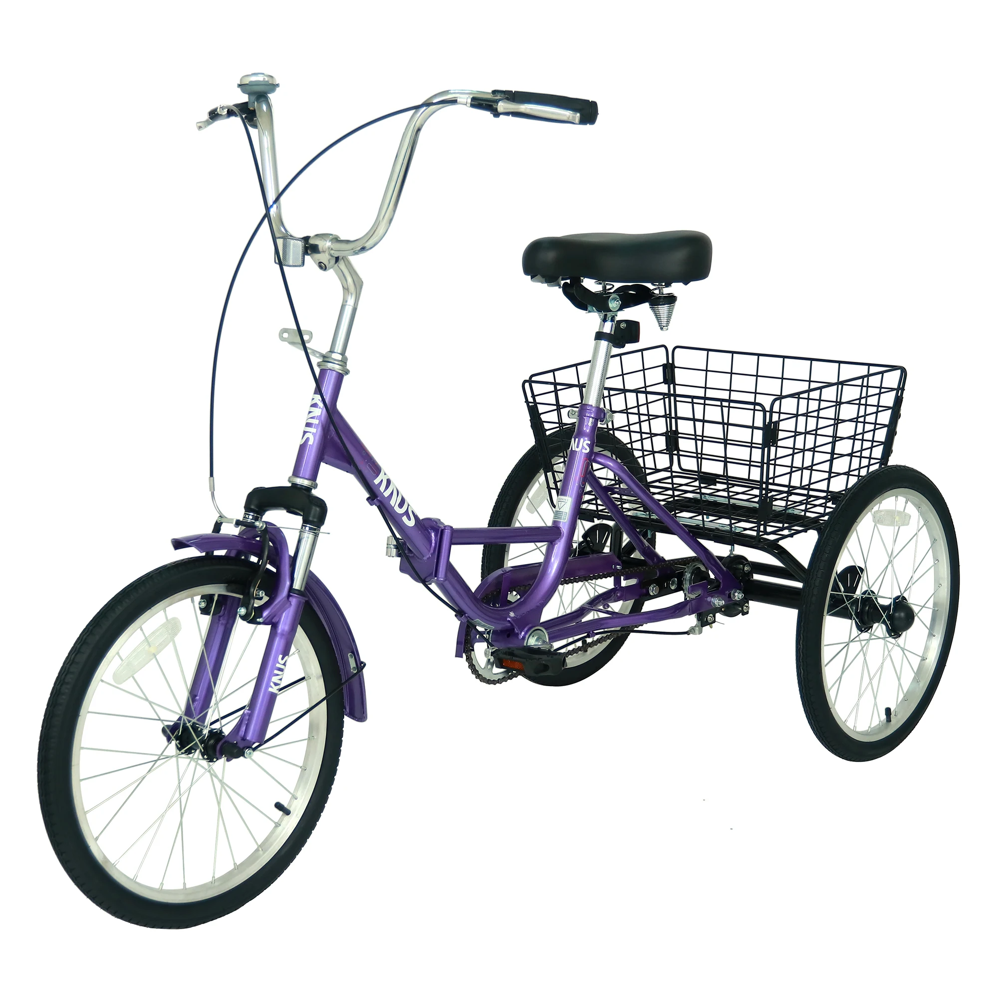 Adult Tricycle Trikes,3-Wheel Bikes,20 Inch Wheels Cruiser Bicycles with Large Shopping Basket for adults