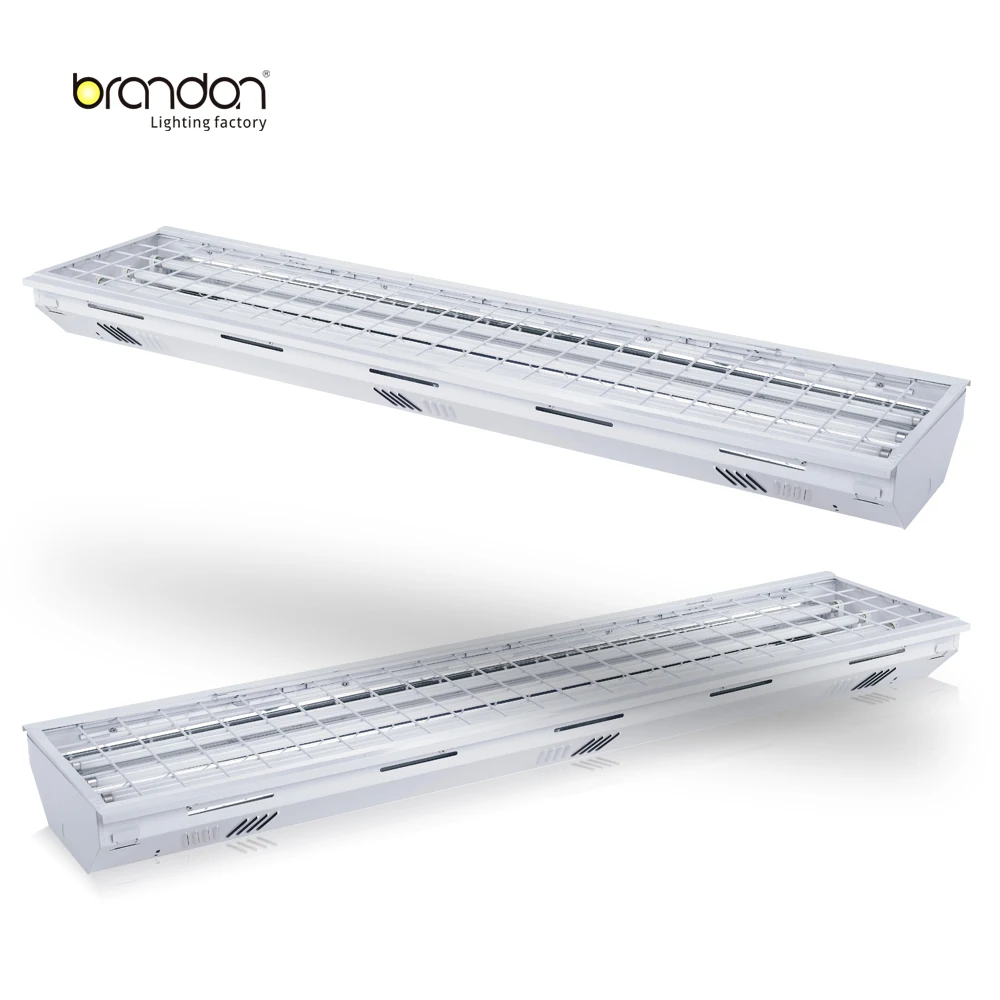 Высокоотражающая Полированная Алюминиевая Светоотражающая линейная лампа T8, 32 Вт, флуоресцентный светодиодный светильник для высоких промышленных помещений, 120, 277 В