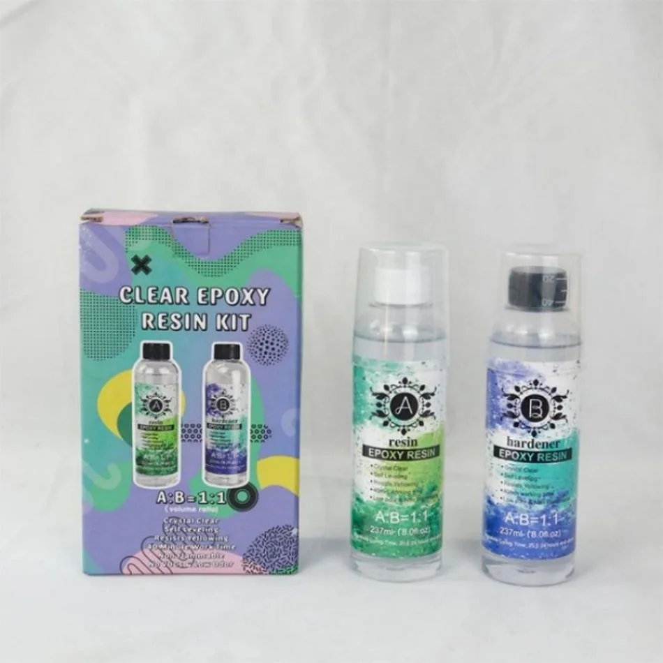 Resin Epoxy Magnet Set Coaster Crystal Clear Kit Stone Coat Incrustation Pour Resin Epoxy Resin Crystal Glue Kit