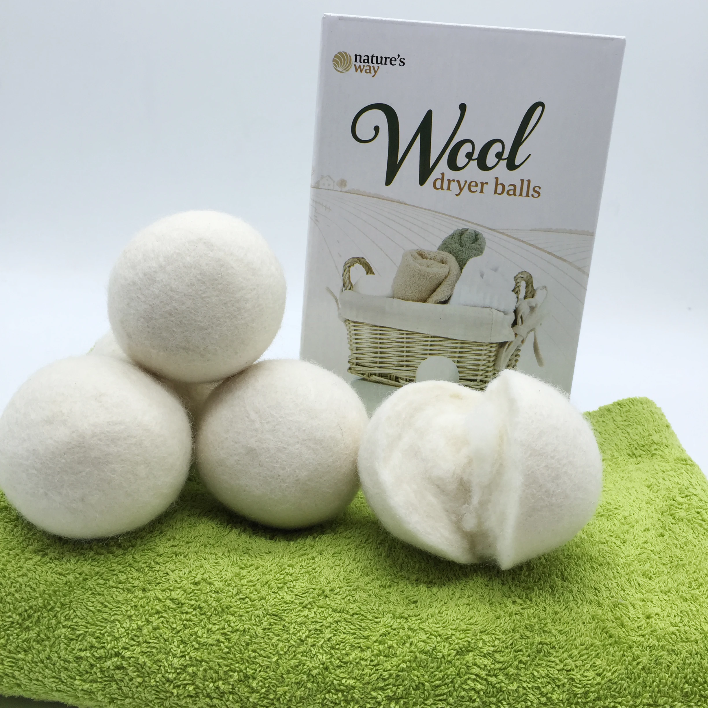 Natural White Color New Zealand Wool Dryer Ball Washing Ball (1600586881799)