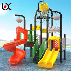 Big water park playground toys equipment swimming customized long water slide for kids