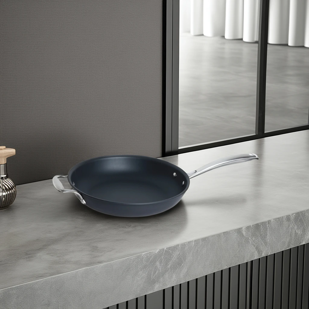 Индивидуальные 12-дюймовые сковороды для жарки из углеродистой стали нитрированные формы приготовления пищи толщина 2 5-3 0 мм с металлической ручкой ресторана