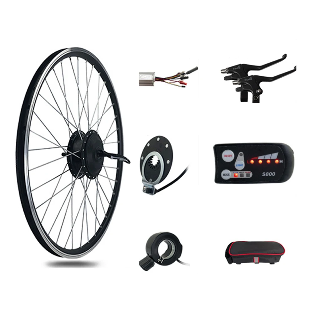 36V 48V 250w 16 20 24 26 27.5 28 29 700cc Inch Front Wheel Hub Motor Kit Mountain Bike Ebike Conversion Kit Electric Bike Kit