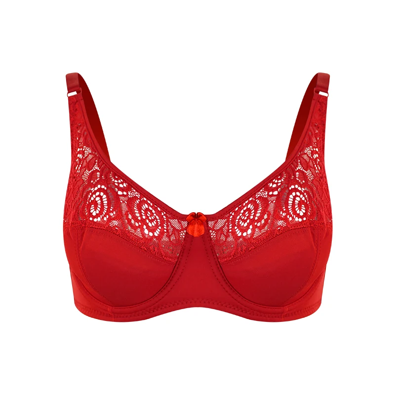 Women Sexy Lace Bra Thin Bralette Sexy Lingerie Padded Underwire Bras Embroidery Thin Brassiere Top Plus Size women Underwear