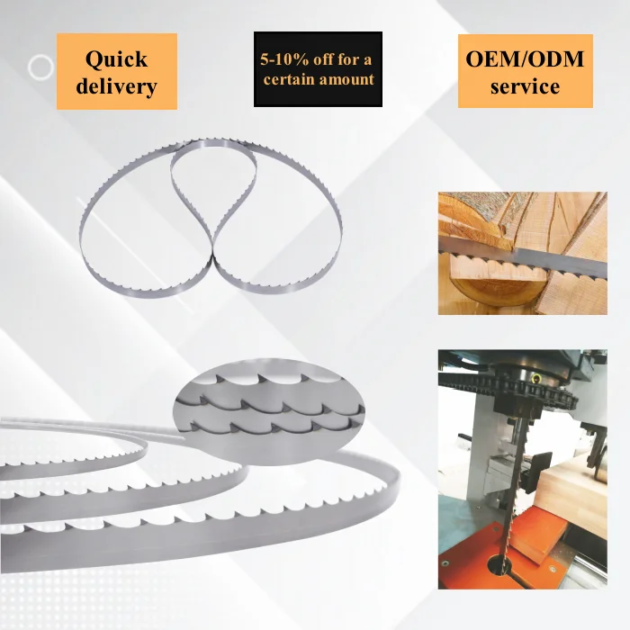 Tempered Teeth Band Saw Blade For Cutting Wood Sharpened Sawing Various Hardwood Woodworking Sawmill