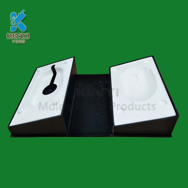 Customized Eco friendly Robert Packaging Box Molded Paper Pulp Electronics Packaging Box with Inserts
