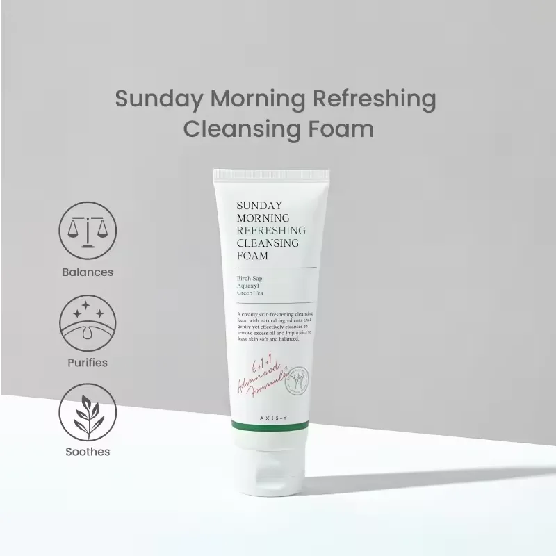 Korean Beauty Skin Care Set Products for Face Infaction Sunday Morning Refreshing Cleansing Foam 120ml
