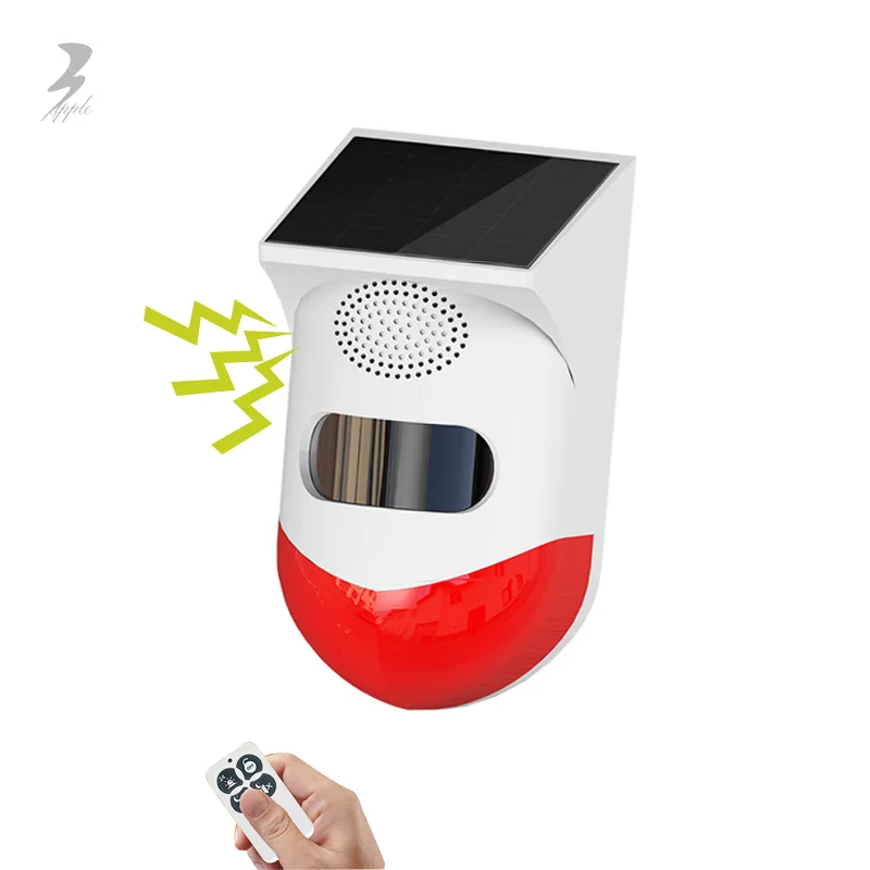 Best Quality Solar Panel Wifi Gsm Tuya Outdoor Pir Detector App Wireless Alarm System