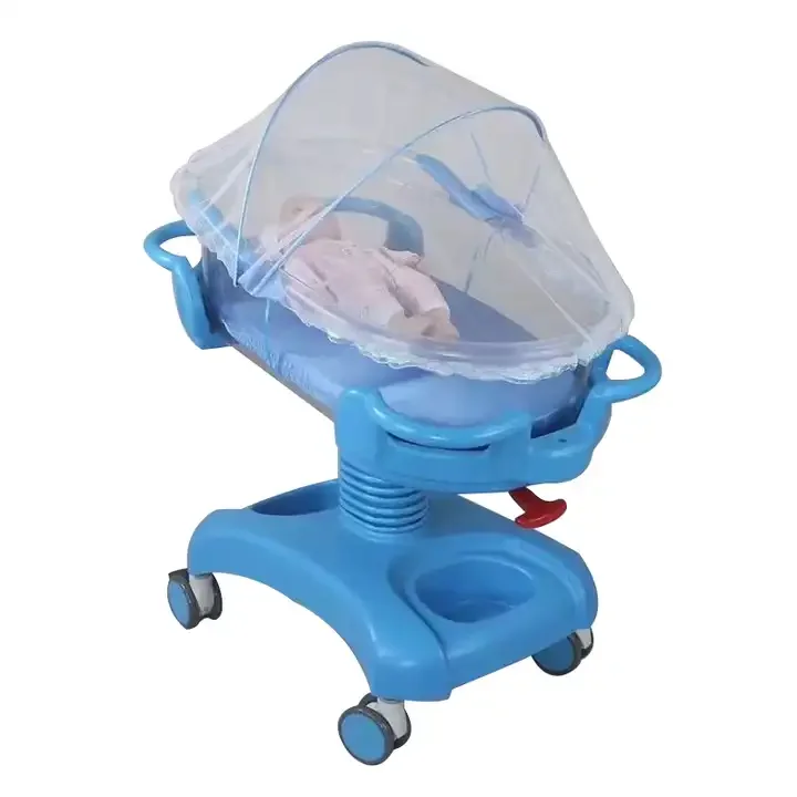 ABS Baby Cart With Weighing Function Hydraulic ABS Baby Trolley Hospital Newborn Crib