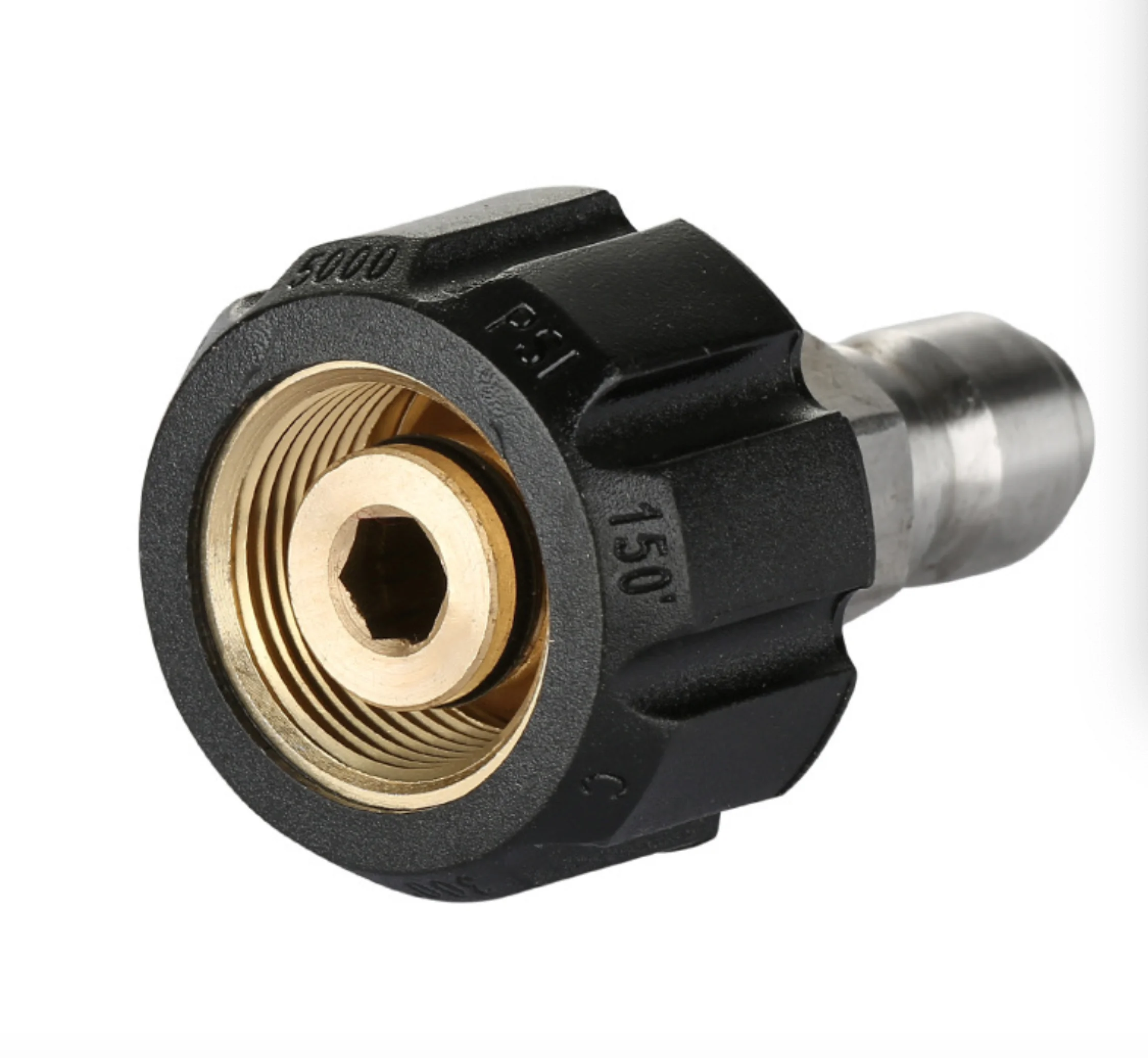 Pressure Washer Adapter, M22-14mm swivel Female to 3/8 Inch male quick connect , 5000 PSI power washer accessories