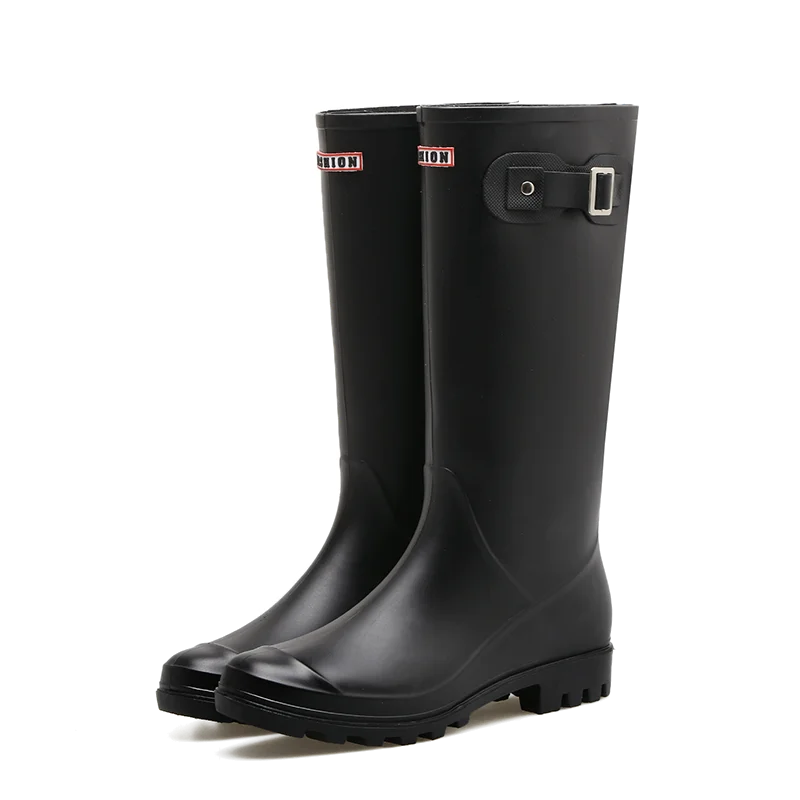 Slip resistant rubber sole western women long wellies wellington rain boots for sale