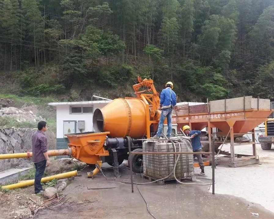 Advanced Designed cement mini concrete pump and mixer price/concrete mixer and concrete pump for construction works