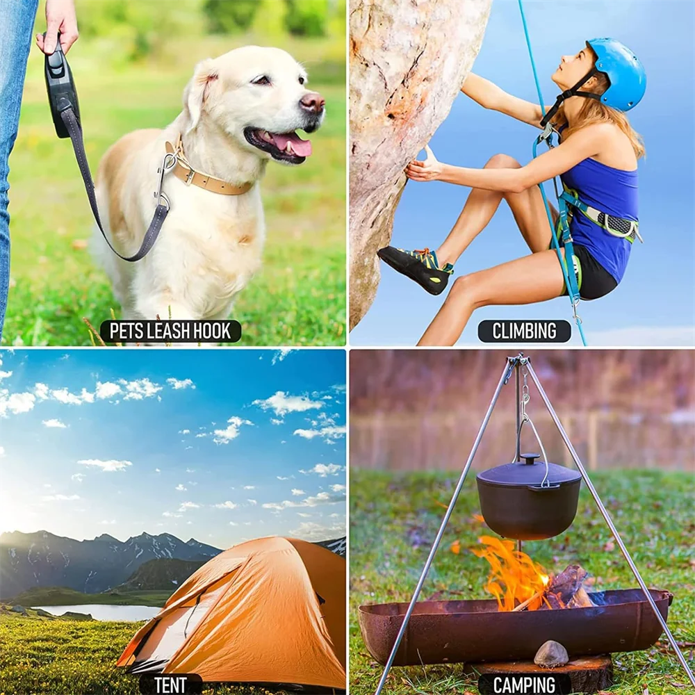 304 316 Stainless Steel Spring Hook Double End Hook Trigger Dog Swivel Snap Hooks