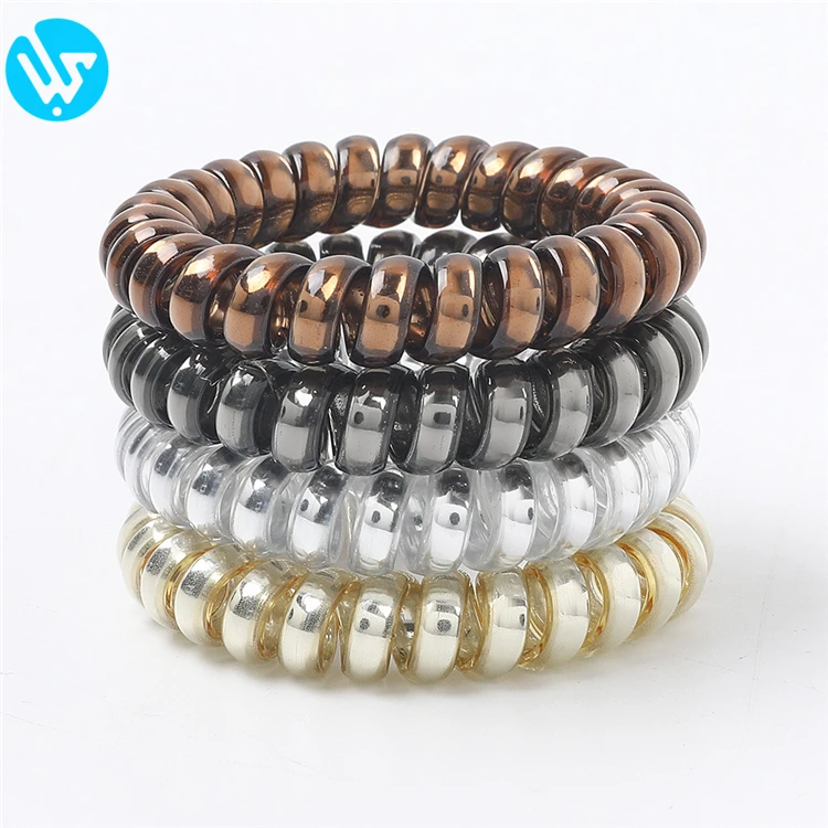 Wholesale 5.5CM metal color phone cord wire phone cord headband