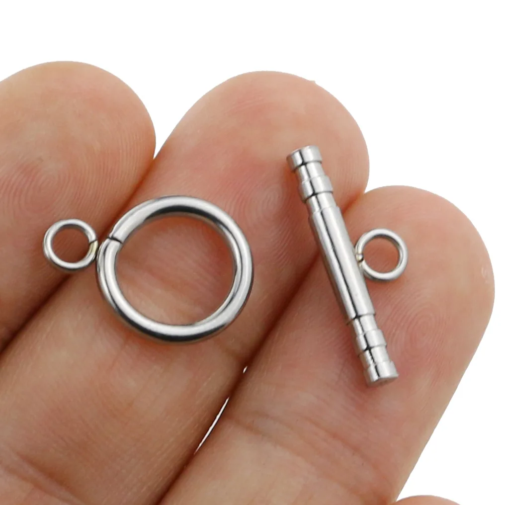 Stainless Steel OT Clasps Buckle Irregular Curved Toggle Clasp Connectors for Bracelet Necklace DIY