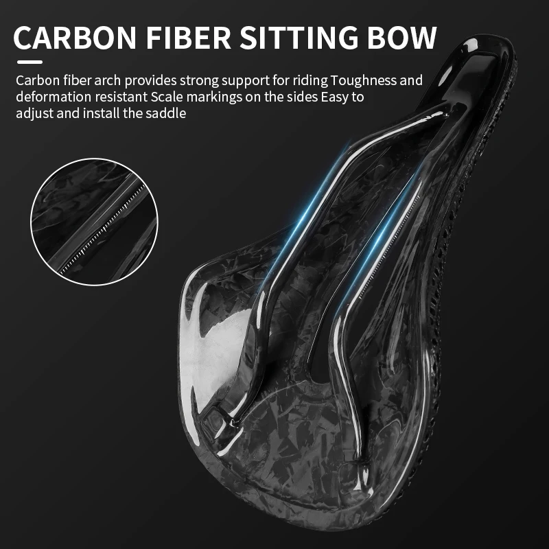 Breathable Waterproof 3D Printed Full Carbon Fiber Bike Saddle for City MTB Bicycle