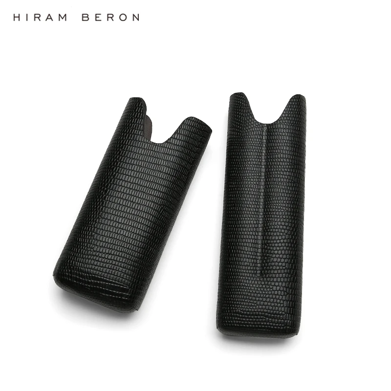 High Quality Portable Genuine Leather Cigar Box Travel Humidor Holder 2 Tube Cigar Case leather Wholesale