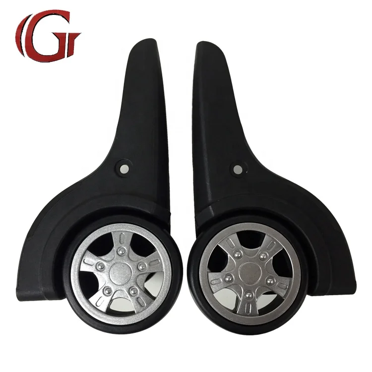 Durable Black Rotatable pvc  bag Wheels For soft Luggage