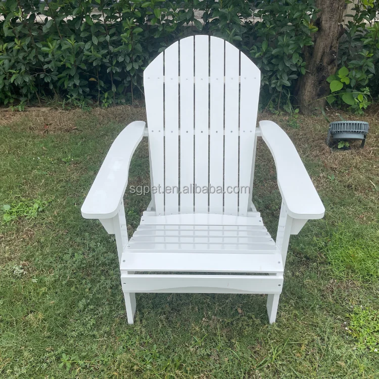 Outdoor Beach Patio Garden Foldable Colorful Waterproof Wood Folding Adirondack Chair With Ottoman Logo Optional