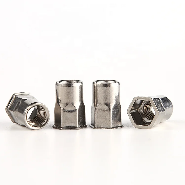 Customized Hex Nuts Small countersunk head inner and outer half hexagon rivet nuts