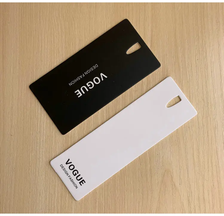 Custom Luxury Garment Swing Tags Clothes Label print Name logo Plastic hang tag with string paper hangtags For Clothing own logo