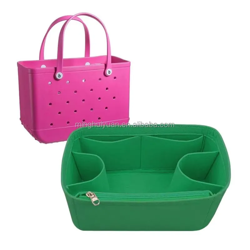 Factory direct EVA beach bag inner bag, high quality felt wool material bag, EVA handbag accessories