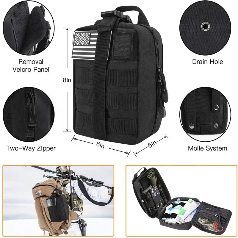 OEM ODM New 72 hour SOS First Aid Tactical Survival Kit Tool Bag for Natural Disasters