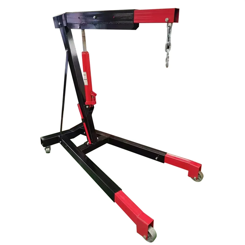 Professional Portable Engine Lifter 2 Ton 3 Ton Folding Hydraulic Engine Lifting Shop Crane Hoist