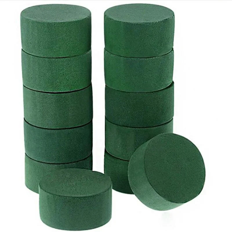 Wholesale custom high quality green round oasis wet floral foam for flower arrangement