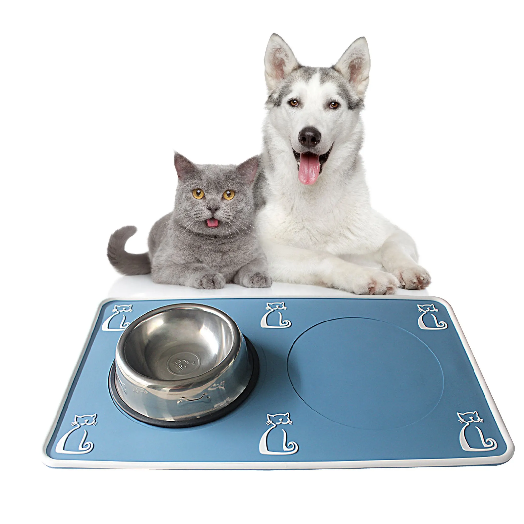 Оптовая продажа, новый продукт, индивидуальный Модернизированный водонепроницаемый нескользящий Силиконовый коврик для кормления животных