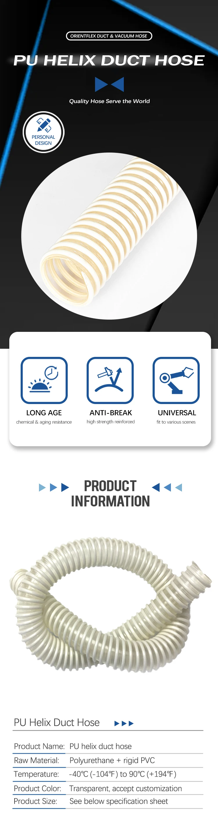 PU Helix Duct Hose 1
