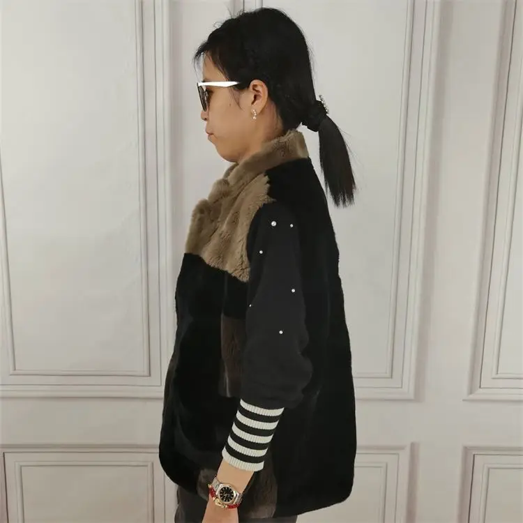 MONETCAT Quality handmade fur vest Rex rabbit vest