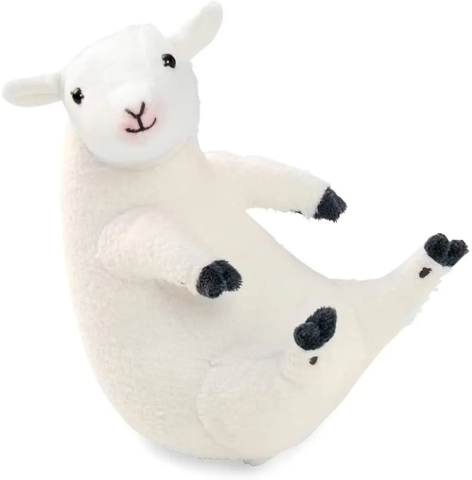 Супер милая бритая овечья Набивная игрушка Овчина плюшевая овечка с шерстяным покрытием пальто забавная маленькая Коза плюшевая игрушка с индивидуальным логотипом
